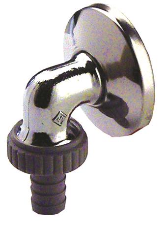 Product Image for SF wanduitloop haaks met rozet en slangtule (2 x buitendraad)