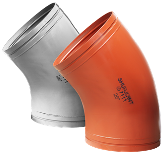 Product Image for VSH Shurjoint groef bocht MM 45° fab. MM 355,6 oranje