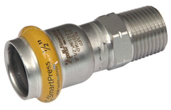Product Image for VSH SmartPress AISI316 overgangskoppeling HNBR FM 3/4"xMPT1/2"