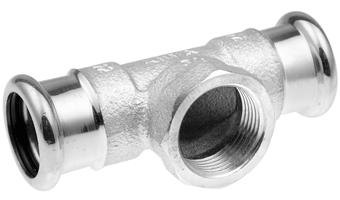 Product Image for VSH XPress Koper T-stuk met draad verchroomd (press x binnendraad x press)