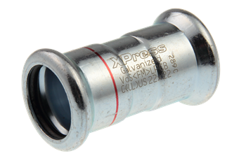 Product Image for VSH XPress Staalverzinkt rechte koppeling (2 x press)