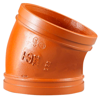 Product Image for VSH Shurjoint groef bocht 22,5° MM 48,3 oranje